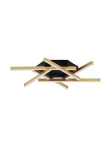 CHARAZANII LE44818 Lampa sufitowa LED o geometrycznym kształcie z ramionami w kolorze złotym i czarnym