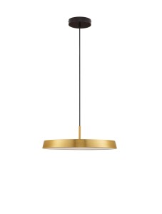 CORUNA LE44430 Lampa wisząca LED o nowoczesnym designie złota lampa o płaskim kloszu