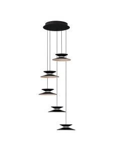 GUANAY LE44743 Lampa wisząca LED Pięciopłomienna Elegancka złota i czarna