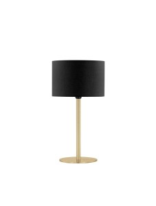 GUAVIARE LE44957 Lampa stołowa elegancka złota z czarnym cylindrycznym abażurem