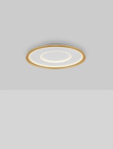 HARDEMAN LE44675 Okrągła lampa sufitowa LED z pilotem  Złoty pierścień