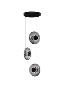 HUACARAJE LE44829 Lampa wisząca LED Trzy sferyczne klosze Elegancka lampa sufitowa