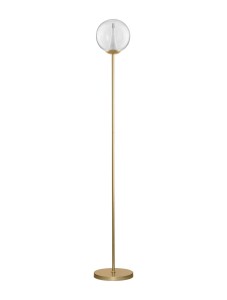 HUALMAY LE44835 Lampa podłogowa złota z kulistym kloszem z możliwością ściemniania