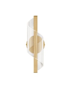 HUARAL LE44439 Nowoczesna lampa ścienna złota z akrylowym kloszem o spiralnym kształcie