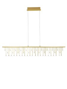 HUARAZ LE44447 Lampa wisząca LED złota o prostym kształcie z oryginalnymi złotymi zwisami