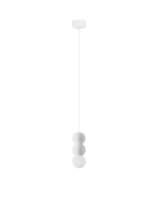 IBAGUE LE44662 Lampa wisząca nowoczesna Trzy kule beton szkło biała