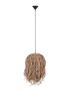 JACINTO LE44522 Nowoczesna lampa wisząca z abażurem z trawy morskiej o zwisającym kształcie