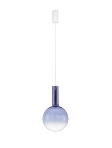 JAVIER LE44478 Lampa wisząca LED o kulistym kloszu z efektem ombre Niebiesko-złota elegancja