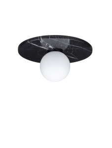 JUANJUI LE44851 Nowoczesna lampa sufitowa z marmurowym kloszem i szklaną kulą