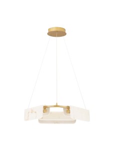 MAIRANA LE44616 Lampa wisząca LED o geometrycznym kształcie złota i alabastru z możliwością ściemniania