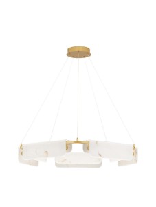 MAIRANA LE44617 Lampa wisząca LED z marmurowymi elementami złota okrągła nowoczesna