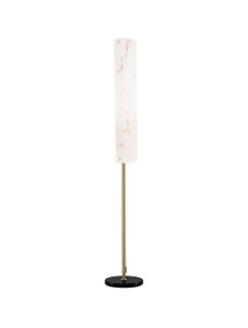 MAIRANA LE44620 Lampa podłogowa Elegancka złota lampa o prostym pionowym kształcie z marmurowym kloszem