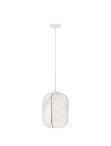 MAPIRI LE44746 Nowoczesna lampa wisząca z aluminiowym kloszem o owalnym kształcie