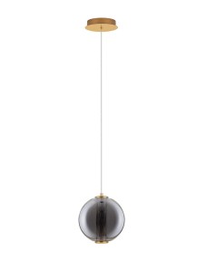MORROS LE44489 Lampa wisząca LED o kulistym kloszu złota i czarna