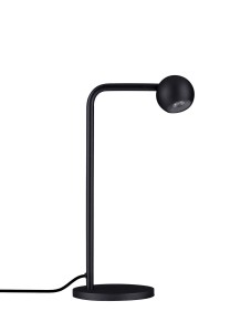 PUCARANI LE44682 Lampa stołowa czarna minimalistyczna z kloszem kulistym