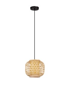 REQUENA LE44862 Nowoczesna lampa wisząca z rattanu o kulistym kształcie  Elegancka lampa