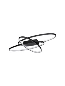 SICUANI LE44868 Czarna sufitowa lampa LED o owalnym kształcie z możliwością ściemniania