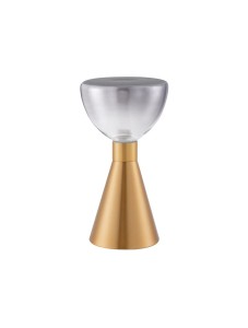 TARABUCO LE44686 Lampa stołowa z metalową podstawą stożkową i szklanym kloszem Elegancka lampa o nowoczesnym designie