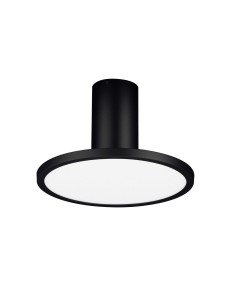 TOLATA LE44754 Czarna lampa sufitowa LED o cylindrycznym kształcie i okrągłym kloszu Energooszczędna lampa o minimalistycznym designie