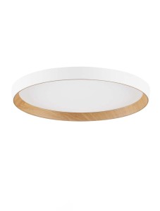 VINAMAR LE44888 Okrągła lampa sufitowa LED o drewnianym wykończeniu Jasne światło
