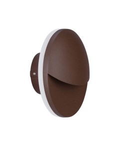 AIQUILE LE73782 Kinkiet zewnętrzny brązowy okrągły z aluminiowym kloszem