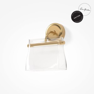 CABARET MOD170WL-L8BS3K2 kinkiet krótki LED 8W mosiądz szkło przezroczyste