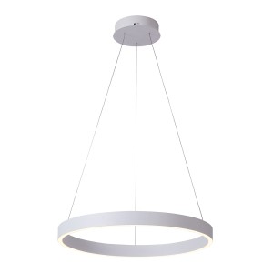 BRASCO Down lampa wisząca biała LED 60W 3000K / 4000K ściemnialna światło w dół PND-56215-080RPC-WH-3KS4K-TRDIMM