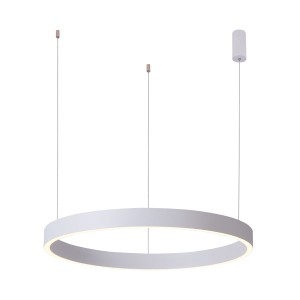 BRASCO Down lampa wisząca biała LED 60W 3000K / 4000K ściemnialna światło w dół PND-56215-080RPP-WH-3KS4K-TRDIMM