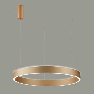 BRASCO Up Down lampa wisząca złota LED 100W 3000K / 4000K ściemnialna światło góra dół PND-56215D-100RPP-GD-3KS4K-TRDIMM