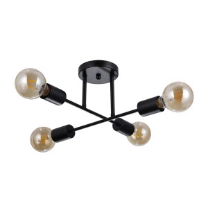 Formio PND-4052-4-BL lampa sufitowa czarna loft 4xE27