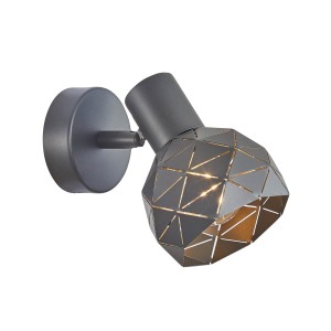 HARLEY kinkiet szary stalowy regulowany 1xE14 SPL-3480-1-GR-GD