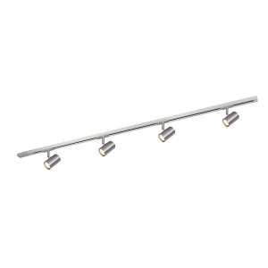 MARVI TR JAZZ SN zestaw nikiel mat szyna 1,5m + 4 spoty GU10 GU10 ITALUX 911408-4-SN-SET