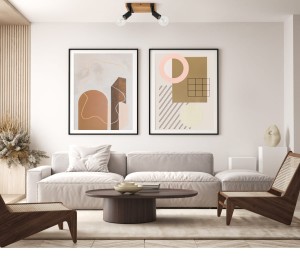 Molini SPL-2079-2 lampa ścienna sufitowa 2xE27 drewno z czarnym wykończeniem