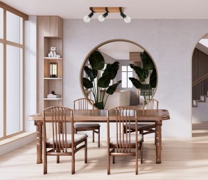 Molini SPL-2079-3 lampa sufitowa 3xE27 drewno z czarnym wykończeniem