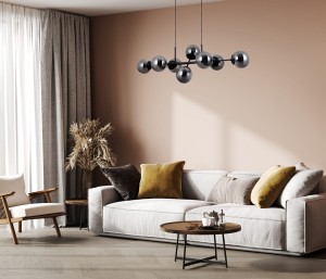 Molite PND-1098-8-BL lampa wisząca czarna z dymionymi kloszami 8xE14