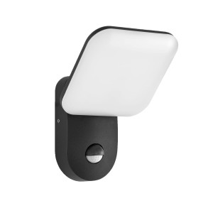 Nammi Sensor OWL-6206-S-4K kinkiet czarny elewacyjny IP54 z czujnikiem LED 12W 4000K