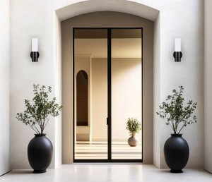 Salo OWL-2763 kinkiet elewacyjny czarny  klosz biała tuba IP54 1xE27