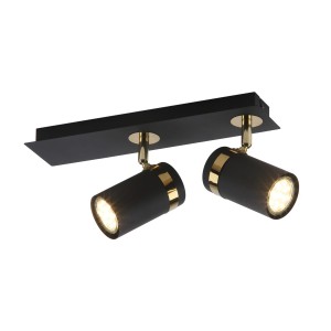 Verano SPL-2031-2 reflektorki czarno-złote 2xGU10 regulowane