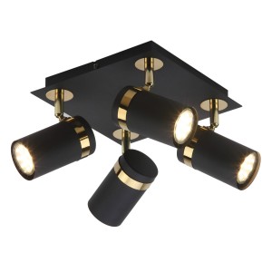 Verano SPL-2031-4 reflektorki czarno-złote 4xGU10 regulowane