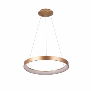 VICO lampa wisząca złoty ring 58cm LED 48W 3000K / 4000K ściemnialna PND-53675-058RPC-GD-3KS4K-TRDIMM