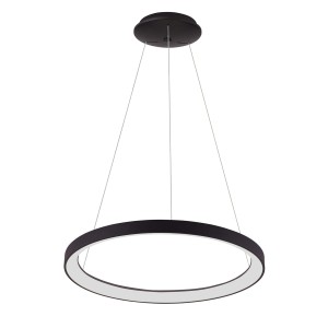 VICO lampa wisząca czary ring 78cm LED 60W 3000K / 4000K ściemnialna  PND-53675-078RPC-BK-3KS4K-TRDIMM