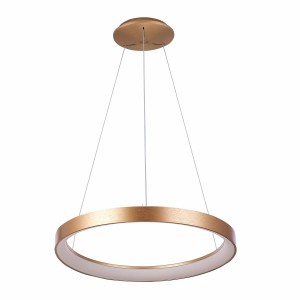 VICO lampa wisząca złoty ring 78cm LED 60W 3000K / 4000K ściemnialna  PND-53675-078RPC-GD-3KS4K-TRDIMM