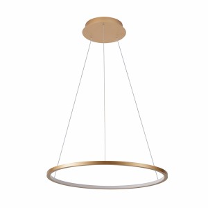 Vinola lampa wisząca złota cienki ring 60cm LED 38W 3000K / 4000K PND-56135B-060RPC-GD-3KS4K-TRDIMM