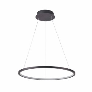 Vinola lampa wisząca czarna cienki ring 80cm LED 48W 3000K / 4000K  PND-56135B-080RPC-BK-3KS4K-TRDIMM