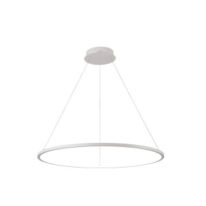 Vinola lampa wisząca biała cienki ring 80cm LED 48W 3000K / 4000K PND-56135B-080RPC-WH-3KS4K-TRDIMM