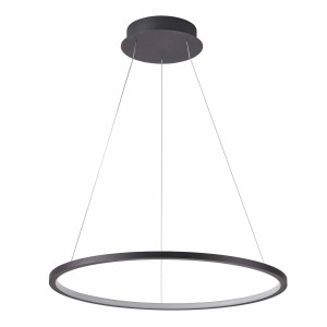 VINOLA lampa wisząca czarna cienki ring 100cm LED 58W 3000K / 4000K PND-56135B-100RPC-BK-3KS4K-TRDIMM