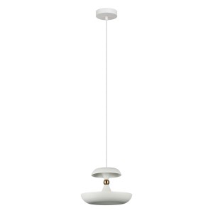 MARINA nowoczesna lampa wisząca biała fi 26cm 1xE27 PND-73221-1M-WH