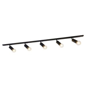 MARVI TR DOLORES zestaw czarny szyna 1,5m + 5 spotów ITALUX 922521-5-BL-SET