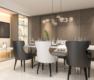 Erimida PND-2244-8A-GD lampa wisząca złota klosze szkło amber 8xG9