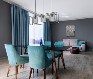 SINELLA lampa wisząca klosze dymione w czarnej ramce 3xE27 PND-23231-3-BK+SG